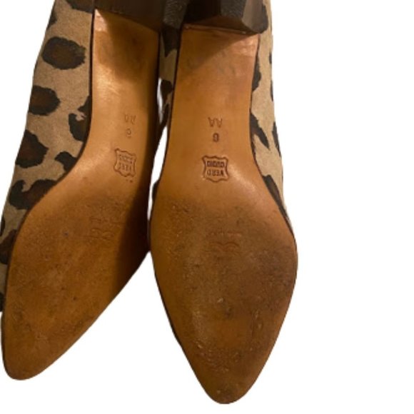 Holt Renfrew Leopard Print Suede Vintage Heel Shoes - Picture 7 of 7